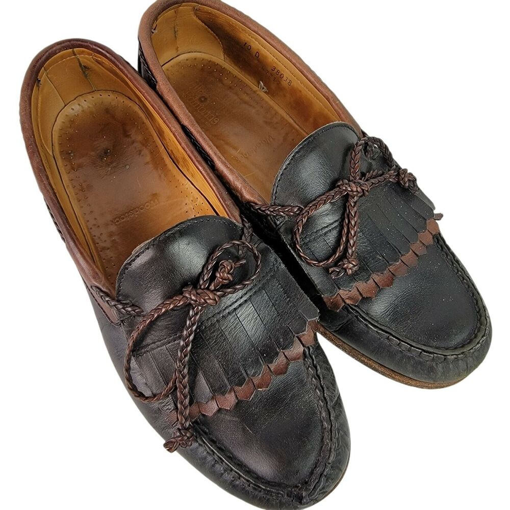 Allen Edmonds Slip On Loafer Men 10 Brown Black Leather Woodstock